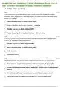  NR 442 COMMUNITY HEALTH NURSING EXAM 2 REVIEW QUESTIONS WITH 100% CORRECT ANSWERS