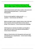 NCOA DLC 2&period;0 Problem Solving Final Test 1 With 100&percnt; Correct Answers 2024