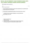 NR 442 COMMUNITY HEALTH NURSING EXAM 2 STUDY SET QUESTIONS WITH 100% CORRECT ANSWERS