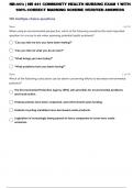 NR 442 COMMUNITY HEALTH NURSING EXAM 1 QUESTIONS WITH 100% CORRECT ANSWERS