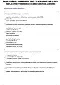 NR 442 COMMUNITY HEALTH NURSING EXAM 1 WEEK 1 QUESTIONS WITH 100% CORRECT ANSWERS