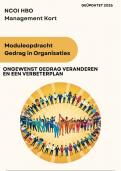 Voorbeeld NCOI module Gedrag in Organisaties&comma; van ongewenst naar gewenst gedrag met verbeterplan&comma; geslaagd cijfer 8&comma;5&comma; Cultuurscan&comma; Teamanalyse&comma; Competenties&comma; Werkwaarden e&period;d&period; - Ge&uuml;pdatet 2026