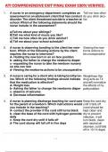 ATI COMPREHENSIVE EXIT FINAL EXAM &lpar;180 questions&rpar; WITH VERIFIED SOLUTIONS RATED A&period;