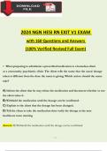 2024 NGN HESI EXIT RN V1 EXAM QUESTIONS AND ANSWERS, 100% VERIFIED NEWEST VERSION.