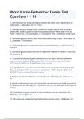 World Karate Federation&lowbar; Kumite Test Questions 1-1-19