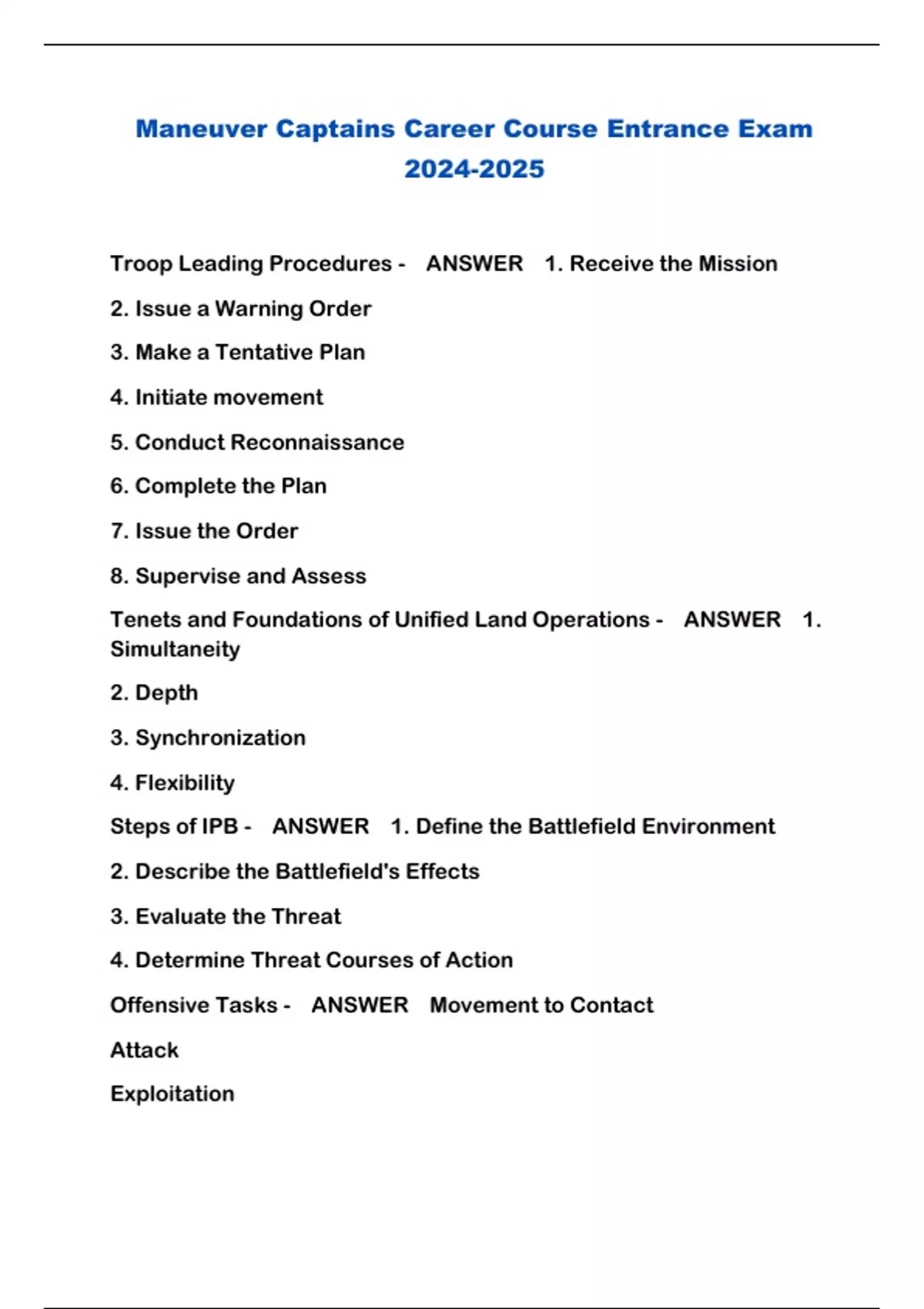 Maneuver Captains Career Course Entrance Exam Maneuver Captains maneuver-captains-career-course-entrance-exam-maneuver-captains