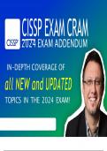 CISSP Exam Cram 2024 Addendum Graded A+