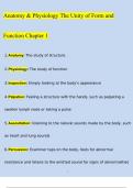 Anatomy & Physiology The Unity of Form and Function Chapter 1  Qs& As UPDATED 2024&sol;2025