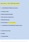 ARF FINAL TEST PREPARATION Questions & Answers (Rated A+) 2024/2025
