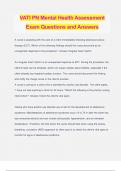VATI PN Mental Health Assessment Exam Questions and Answers