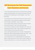 VATI Nursing for the Child Assessment Exam Questions and Answers