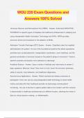 WGU 220 Exam Questions and Answers 100&percnt; Solved