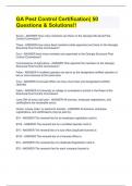 GA Pest Control Certification&vert; 50 Questions & Solutions&excl;&excl;