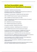 GA Pest Exam&lpar;2024 Latest Update&rpar;Correct Questions & Answers