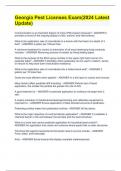 Georgia Pest Licenses Exam&lpar;2024 Latest Update&rpar;