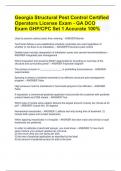 Georgia Structural Pest Control Certified Operators License Exam - GA DCO Exam GHP&sol;CPC Set 1 Accurate 100&percnt;