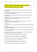 Rules of the structural pest control commission Correct 100&percnt;