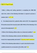 CBCS Final Exam Questions and Answers 100% Correct 2024/2025