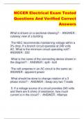 NCCER Electrical Exam Tested  Questions And Verified Correct  Answers