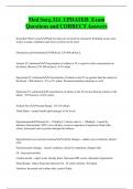Med Surg 324 UPDATED Exam  Questions and CORRECT Answers