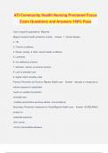 ATI Community Health Nursing Proctored Focus Exam Questions and Answers 100&percnt; Pass