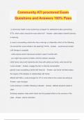 Community ATI proctored Exam Questions and Answers 100&percnt; Pass