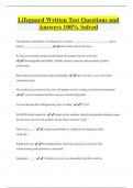 Lifeguard Written Test Questions and  Answers 100% Solved
