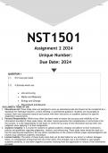  NST1501 Assignment 2 (ANSWERS) 2024 - DISTINCTION GUARANTEED