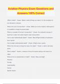 Aviation Physics Exam Questions and Answers 100&percnt; Correct