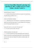 Civil Air Patrol Billy Mitchell Leadership Test. Questions & 100% Verified Answers | Latest  Update | Already Graded A+
