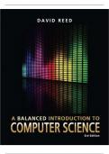 SOLUTION MANUAL FOR A BALANCED INTRODUCTION TO COMPUTER SCIENCE 3RD EDITION BY DAVID REED