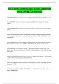 NUR 4110 Certification Exam Questions  and CORRECT Answers