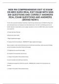 HESI RN COMPREHENSIVE EXIT V2 EXAM ON MED SURG REAL EXIT EXAM WITH NGN 300 QUESTIONS AND CORRECT ANSWERS REAL EXAM QUESTIONS AND ANSWERS (BRAND NEW!!).