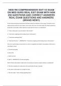 HESI RN COMPREHENSIVE EXIT V3 EXAM ON MED SURG REAL EXIT EXAM WITH NGN 250 QUESTIONS AND CORRECT ANSWERS REAL EXAM QUESTIONS AND ANSWERS (BRAND NEW!!).
