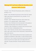Biology 20 Final Exam &lpar;Alberta&rpar; Questions and Answers 100&percnt; Correct