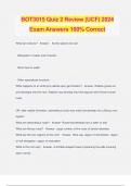 BOT3015 Quiz 2 Review (UCF) 2024 Exam Answers 100% Correct
