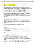Bates 13th Edition Questions and Answers Latest 2024