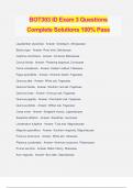 BOT303 ID Exam 3 Questions Complete Solutions 100% Pass
