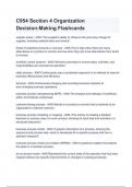 C954 Section 4 Organization Decision-Making Flashcards