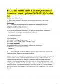 BIOL 235 MIDTERM 1 Exam Questions & Answers Latest Updated 2024-2025 | Graded A+