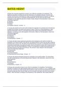 BATES HEENT EXAM QUESTIONS AND ANSWERS RATED A&plus;