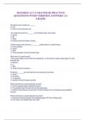2024 HESI A2 V2 GRAMMAR PRACTICE QUESTIONS WITH VERIFIED ANSWERS &lpar;A&plus; GRADE&rpar;