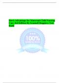 Davis Advantage forMaternal-ChildNursing Care 3rd Edition ByScannell Ruggiero Test Bank 2024