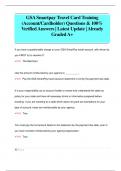 GSA Smartpay Travel Card Training  &lpar;Account&sol;Cardholder&rpar; Questions & 100&percnt;  Verified Answers &vert; Latest Update &vert; Already  Graded A&plus;