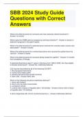 SBB 2024 Study Guide Questions with Correct Answers (1)