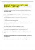 EMISSIONS EXAM 2024 WITH 100&percnt; CORRECT ANSWERS