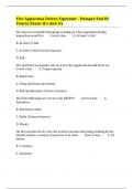 Fire Apparatus Driver/Operator - Pumper End Of Course Exam: Q’s And A’s