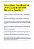 Smartsheet Core Product 2024 Actual Exam with Complete Solutions (1)