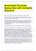 Smartsheet Formulas Basics Quiz with Complete Solutions (1)