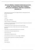 NCCCO MOBILE CRANE EXAM 2024 ACTUAL EXAM 120 QUESTIONS AND CORRECT DETAILED ANSWERS VERIFIED ANSWERS GRADED A&plus;
